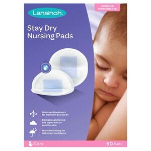 Lansinoh Stay Dry Nursing Pads - Purple and Pink Packaging